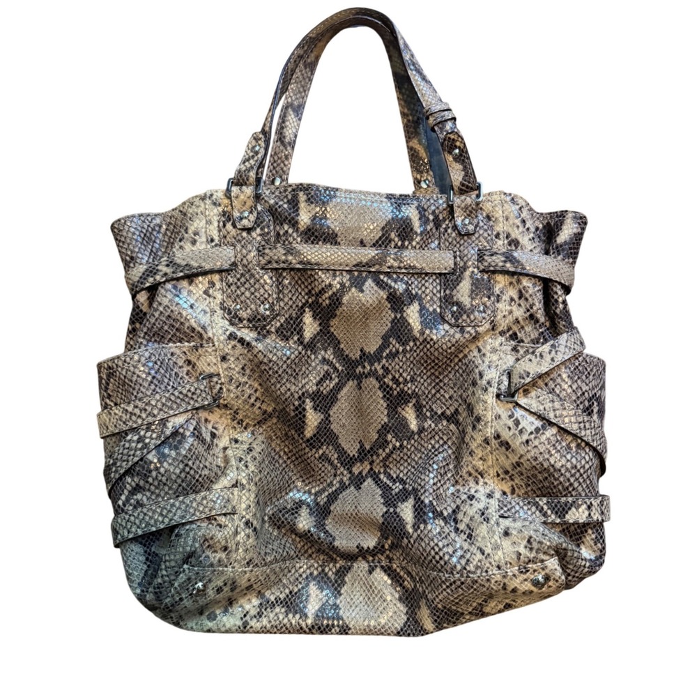 Michael Kors Y2K Gansevoort Shoulder Tote Bag Faux SnakeSkin Leather - Picture 2 of 12